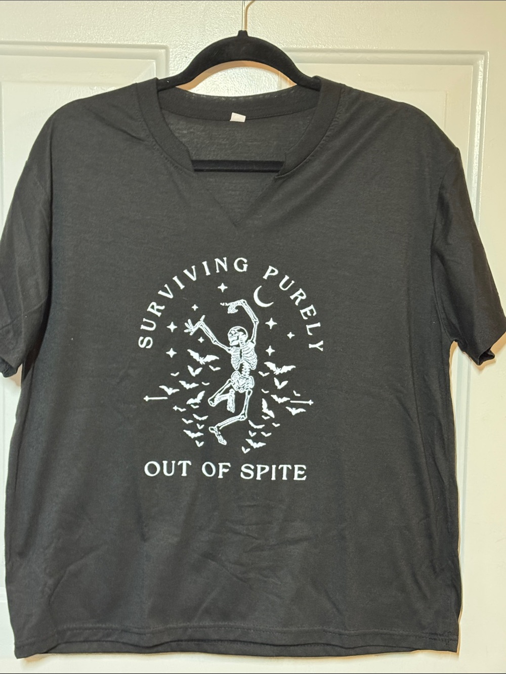 Surviving Purely Out of Spite Graphic Tee - Black & White